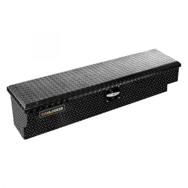 SMB60_GB – CAMLOCKER Tool Box, Side Mount Single Lid Diamond Tread Gloss Black Aluminum 60 Inch Length x 12 Inch Widt...